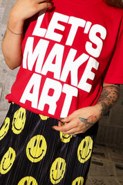 Let's Make Art Red Premium Graphic Tee (Puff Print) **RESTOCKED**