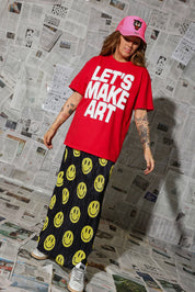 Let's Make Art Red Premium Graphic Tee (Puff Print) **RESTOCKED**