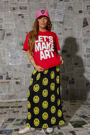 Let's Make Art Red Premium Graphic Tee (Puff Print) **RESTOCKED**