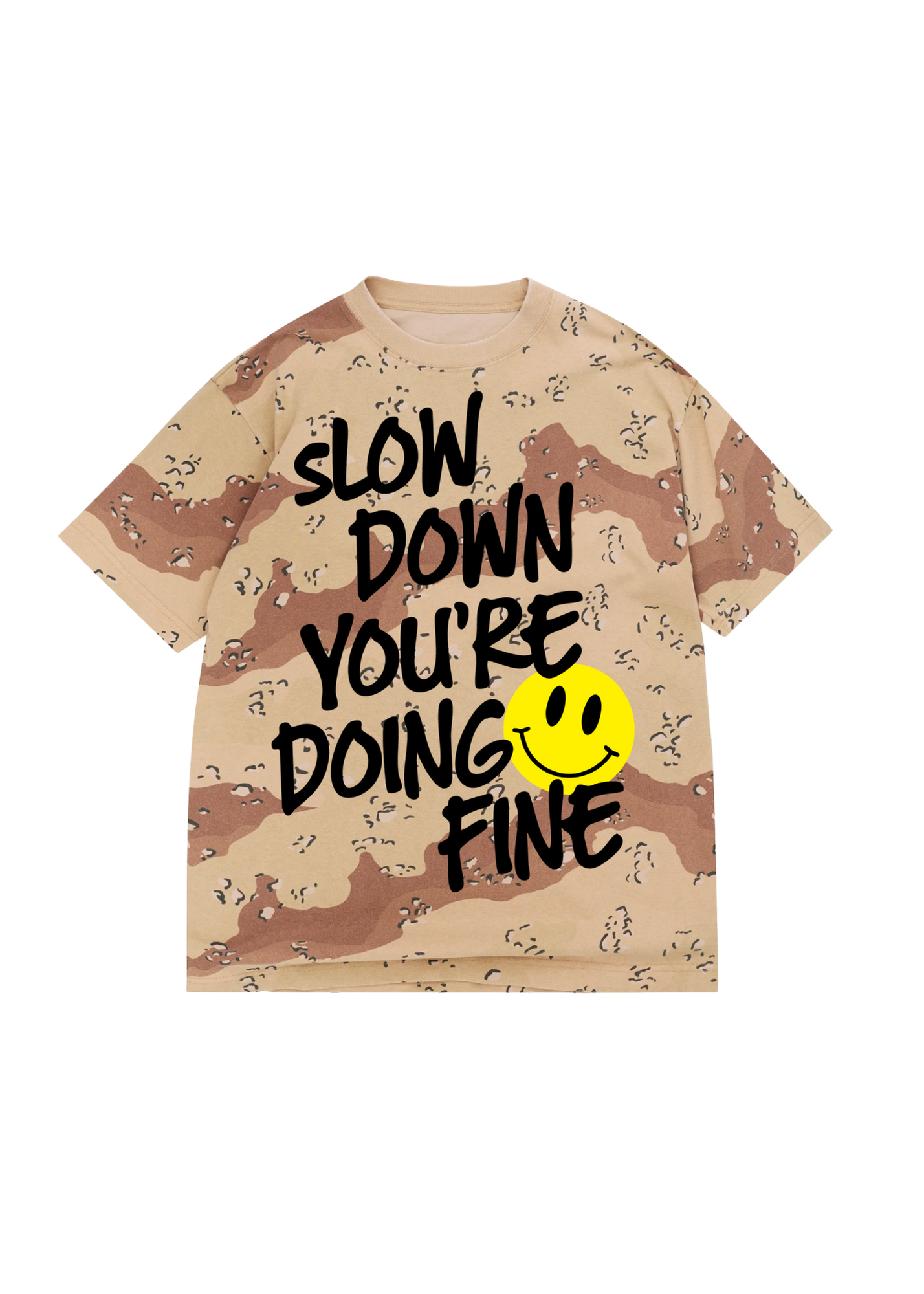 Slow Down Desert Camo (NEW! Graphic Box Tee)