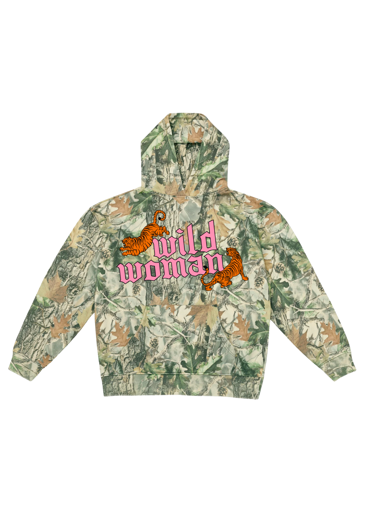 ** PRE-ORDER ** Wild Woman Real Camo Premium Graphic Hoodie