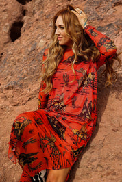 Hold Your Horses Boxy Mesh Dress