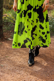 Not in the Moo'd Short Sleeve Mesh Dress