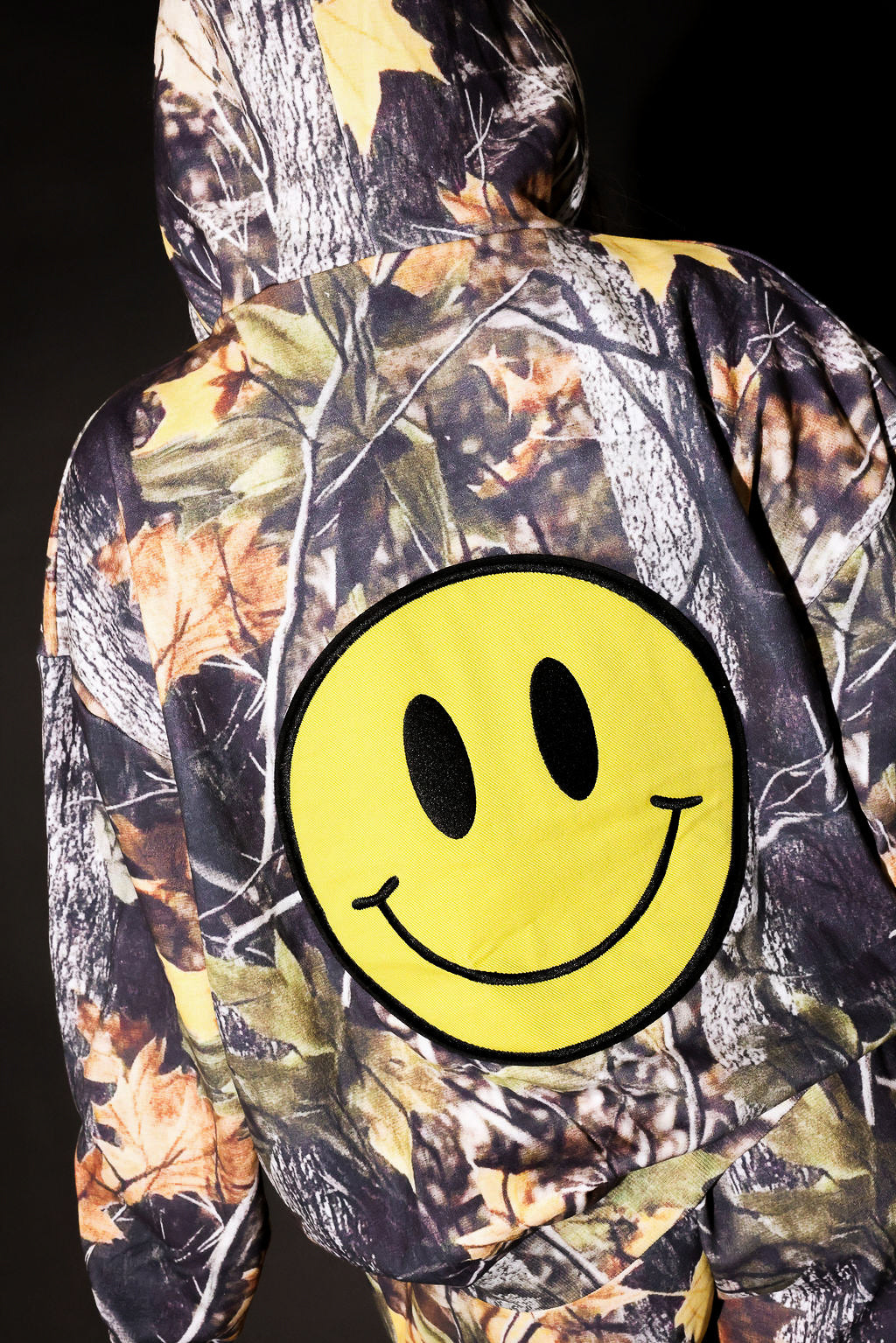 Caught Smiling Camo Fleece Zip Up Hoodie