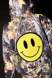 Caught Smiling Camo Fleece Zip Up Hoodie