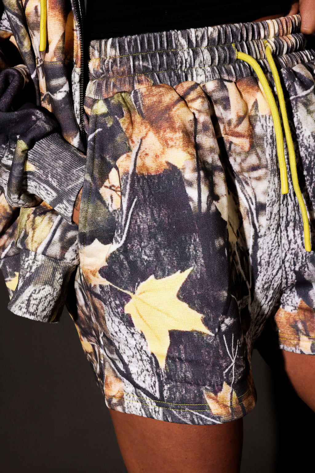 Caught Smiling Camo Fleece Shorts