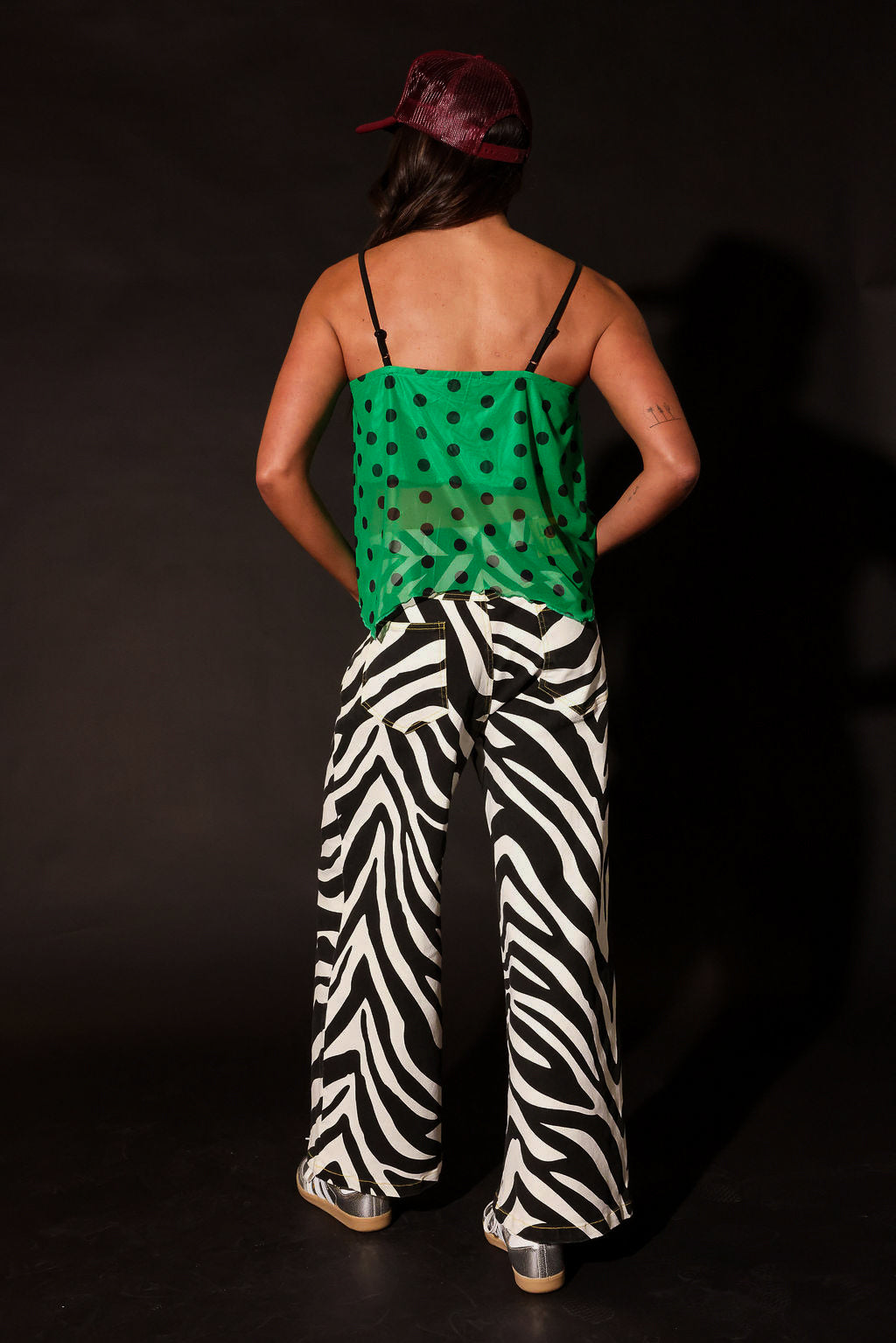 Out of Line Zebra Faux Denim