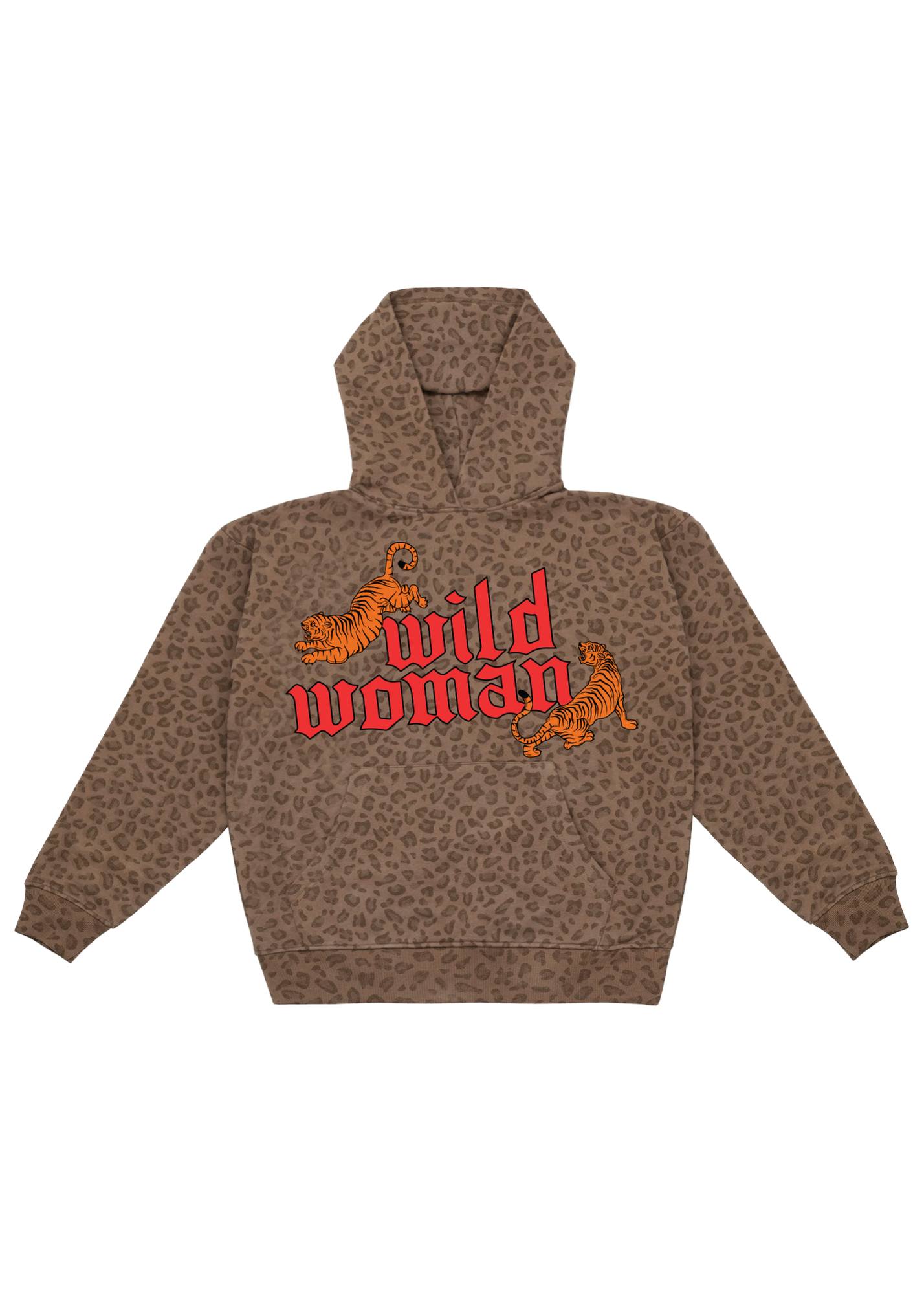 Wild Woman Vintage Leopard Premium Graphic Hoodie