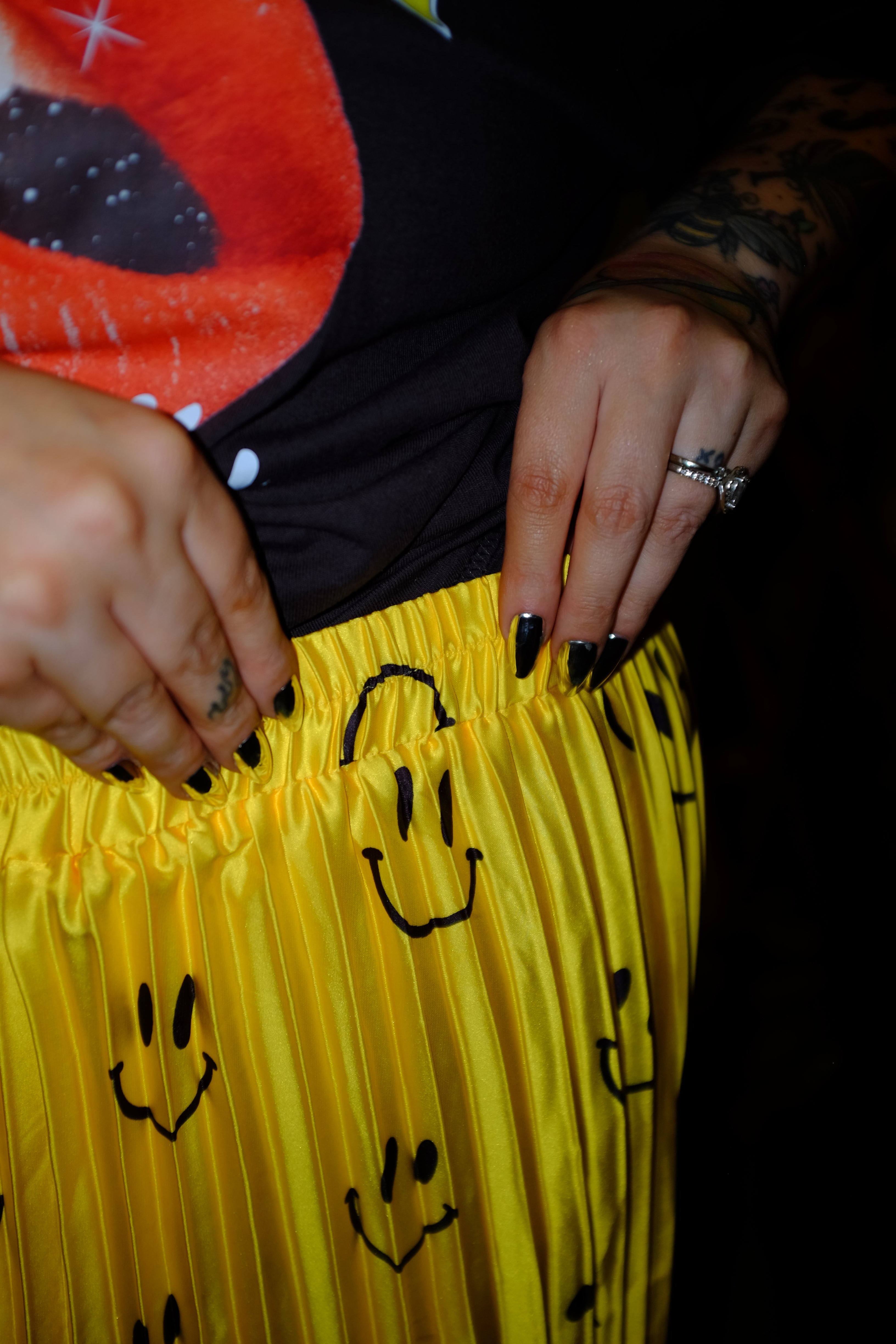 Happy To Be Here Smiley Pleated Skirt **RESTOCKED**