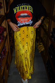 Happy To Be Here Smiley Pleated Skirt **RESTOCKED**