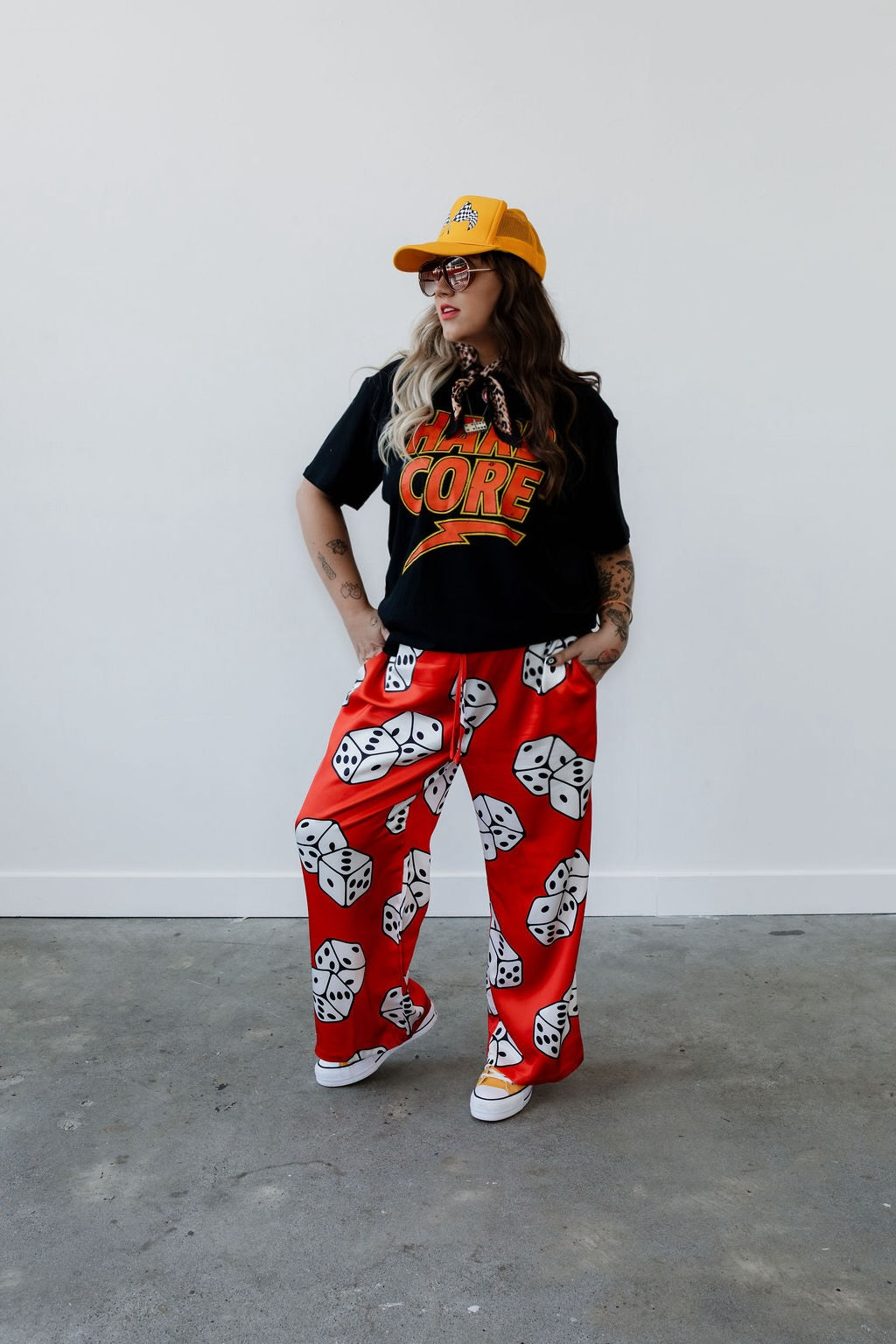 High Stakes Red Dice Wide-Leg Pants  **RESTOCKED**