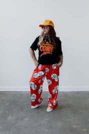 High Stakes Red Dice Wide-Leg Pants  **RESTOCKED**