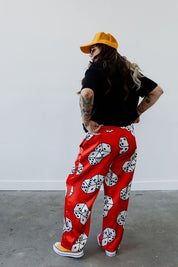 High Stakes Red Dice Wide-Leg Pants  **RESTOCKED**