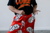 High Stakes Red Dice Wide-Leg Pants  **RESTOCKED**