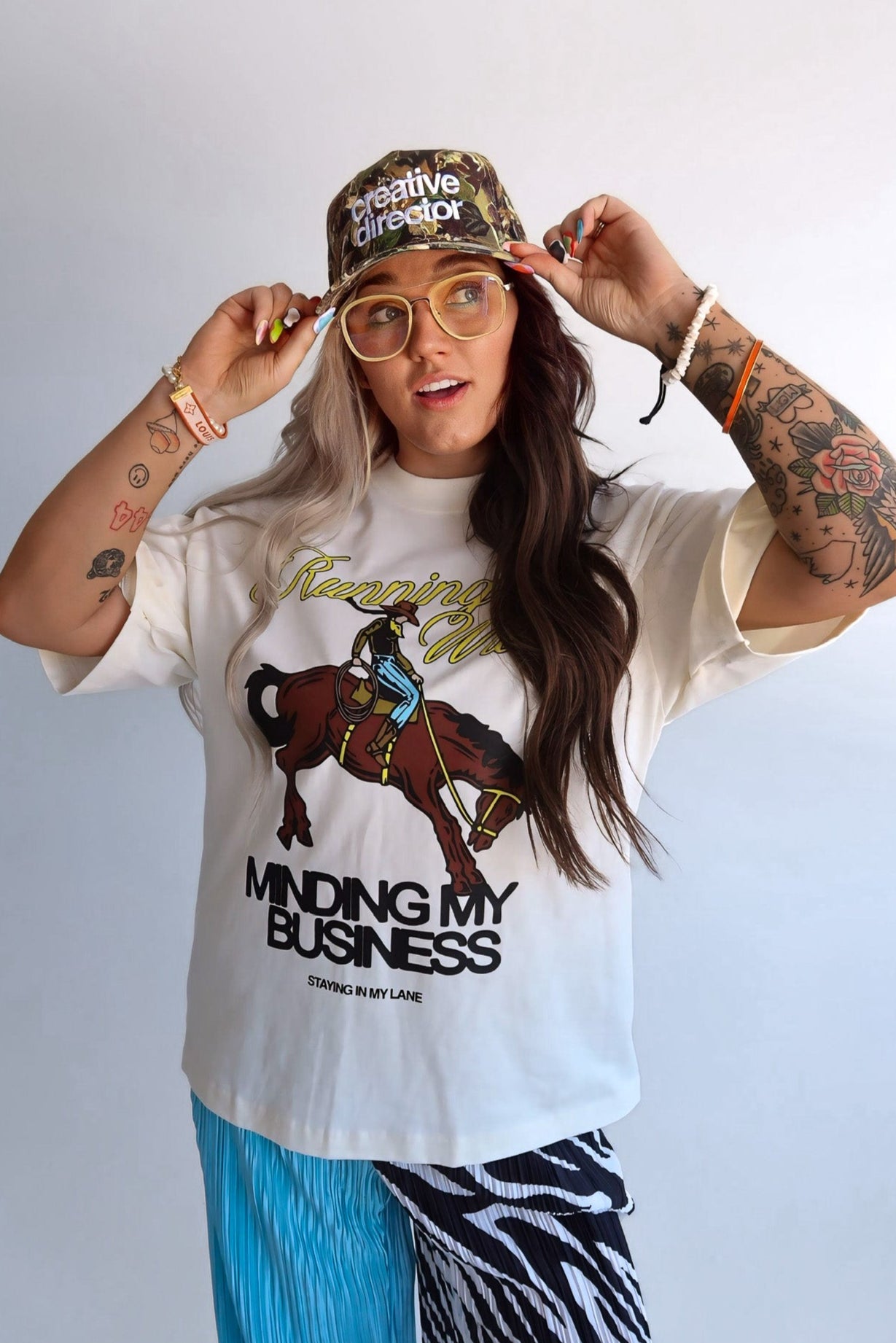 Running Wild Premium Off-White Graphic Tee
