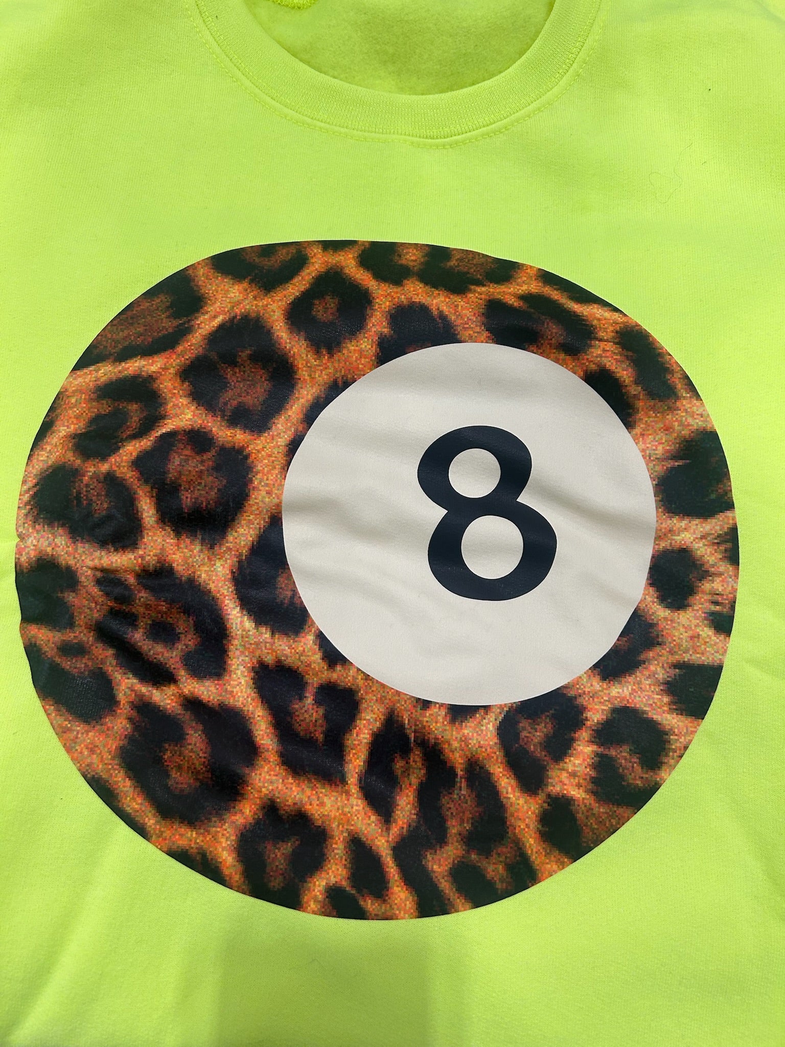 Fierce 8 Ball Lime Green Crew *MISPRINT* (MULTIPLE SIZES) | VIP Warehouse Sale