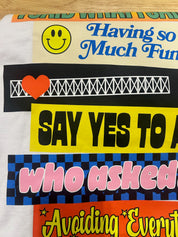 Bumper Sticker Graphic Tee *MISPRINT* (MULTIPLE SIZES) | VIP Warehouse Sale