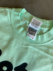 Close up of L tag