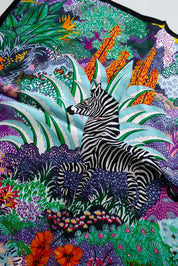 Zebra Floral Silky Scarf