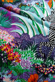 Zebra Floral Silky Scarf