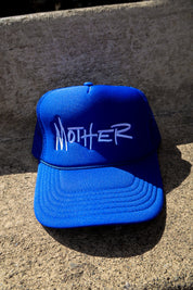 Mother Blue Embroidered Trucker Hat