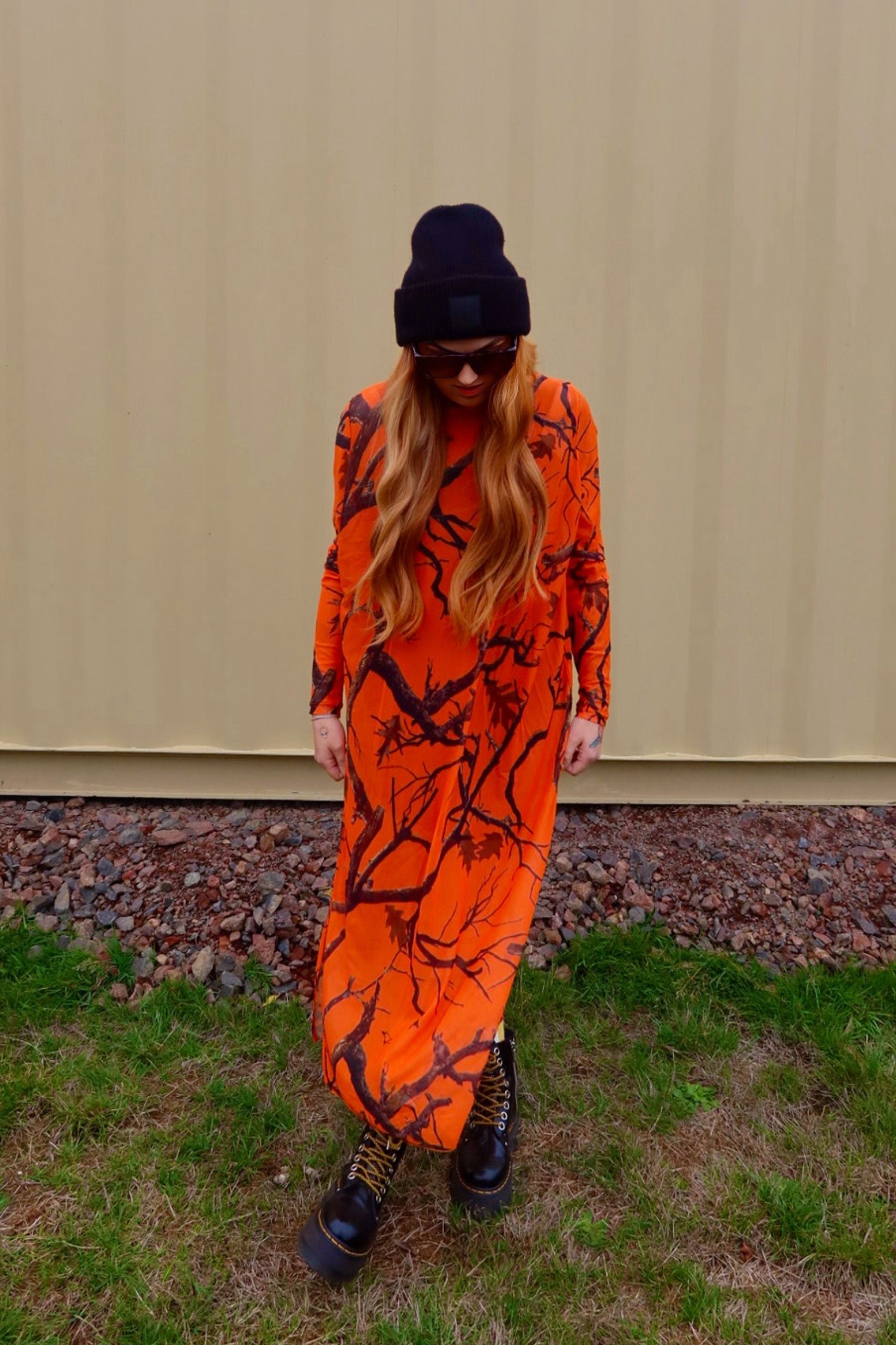 Now You See Me Camo Boxy Mesh Dress