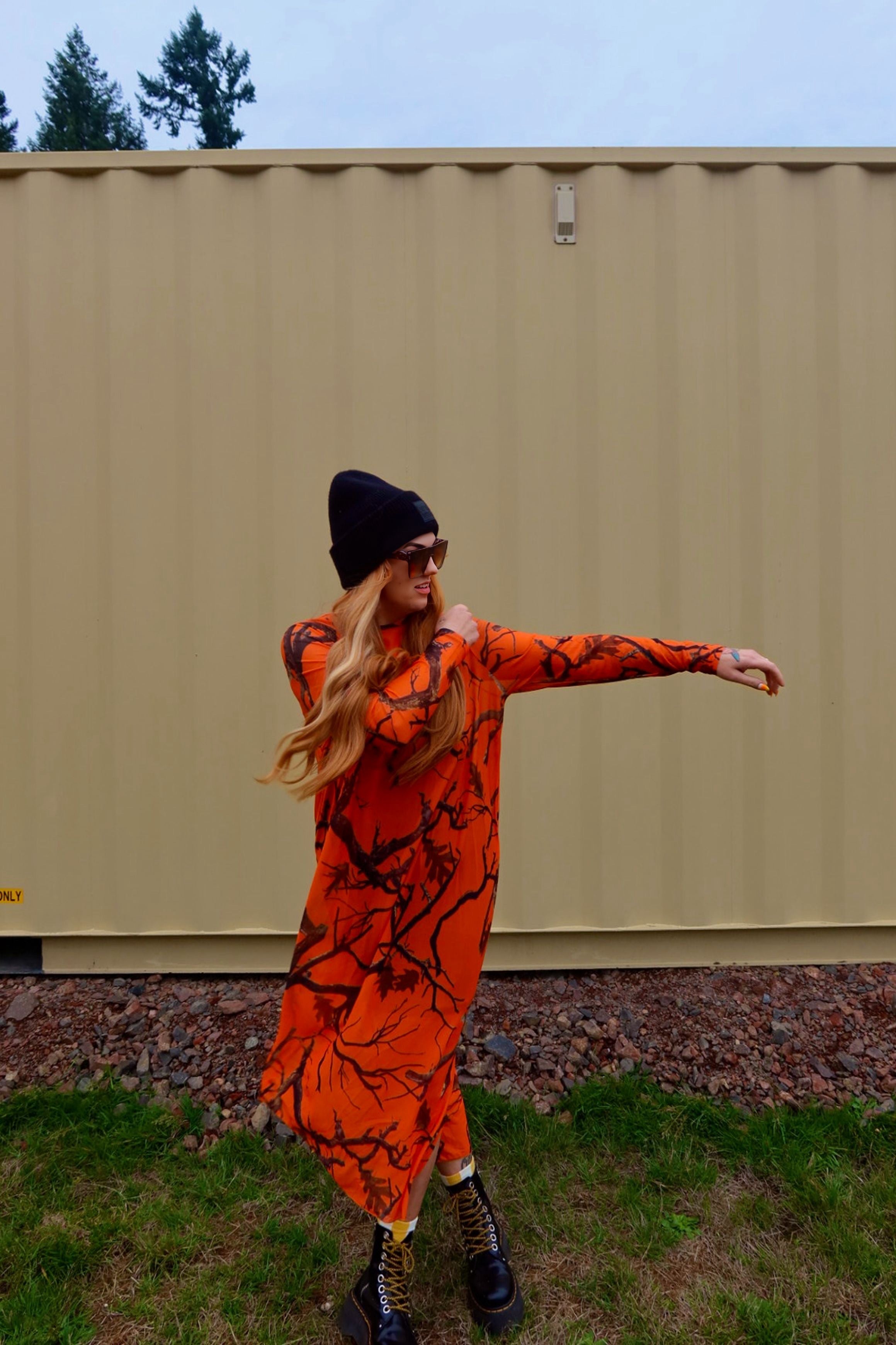 Now You See Me Camo Boxy Mesh Dress