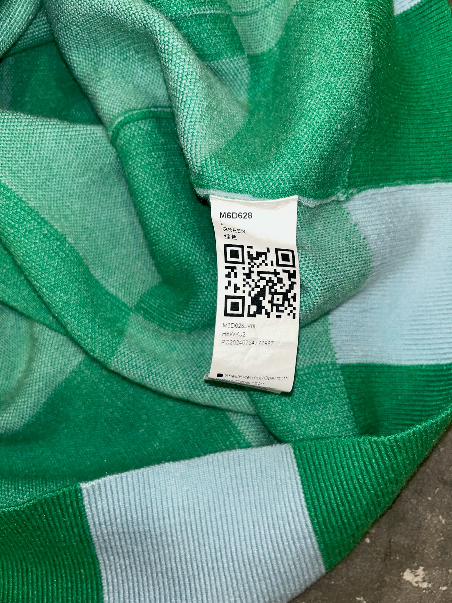 Light Blue & Green Checkered Cardigan (Size L) | VIP Warehouse Sale