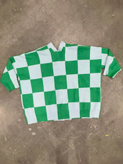 Light Blue & Green Checkered Cardigan (Size L) | VIP Warehouse Sale