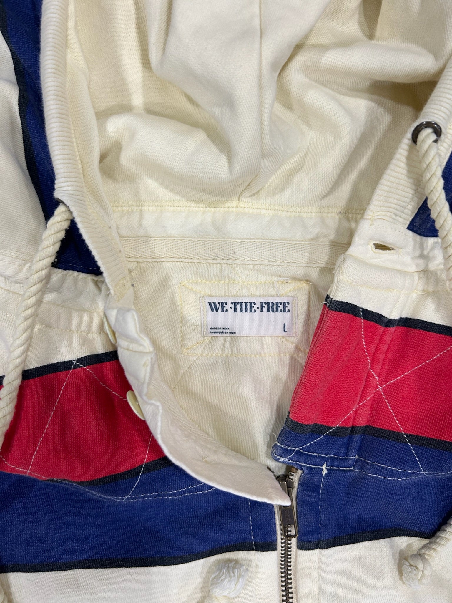 Free People Cropped Zip Up Hoodie (Size L) | VIP Warehouse Sale