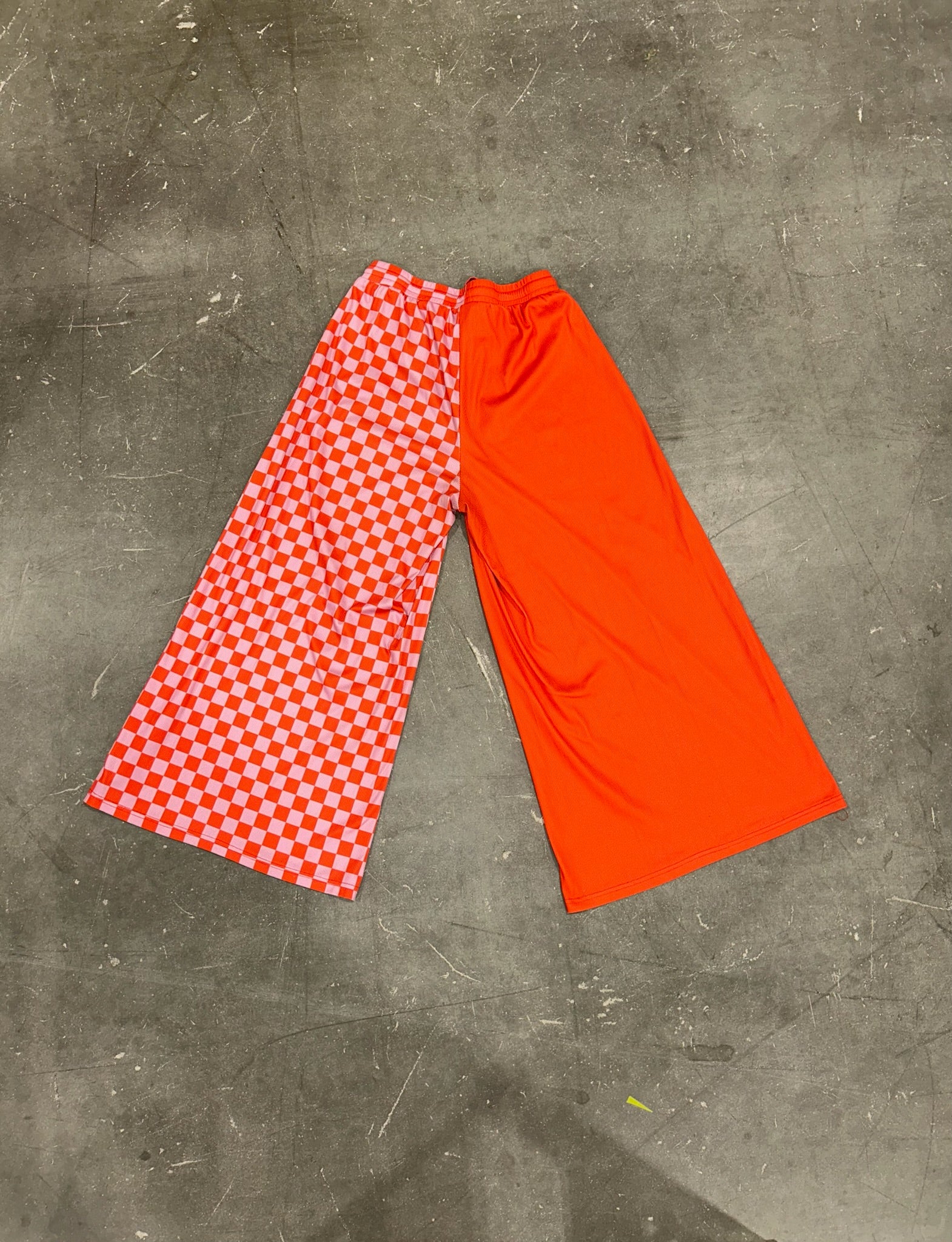 Creme & Red Half & Half Pants (Size S/M) | VIP Warehouse Sale