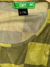 Grandma Green Checkered Mesh Dress (Size L/XL) | VIP Warehouse Sale