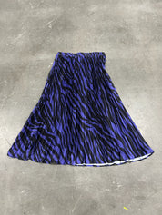 Midnight Zebra Plisse Skirt (Size L/XL) | VIP Warehouse Sale