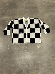 DEFECTIVE Checkered Cardigan (Size S/M) | VIP Warehouse Sale
