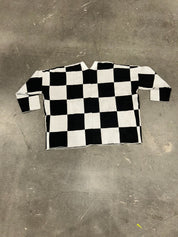 DEFECTIVE Checkered Cardigan (Size S/M) | VIP Warehouse Sale