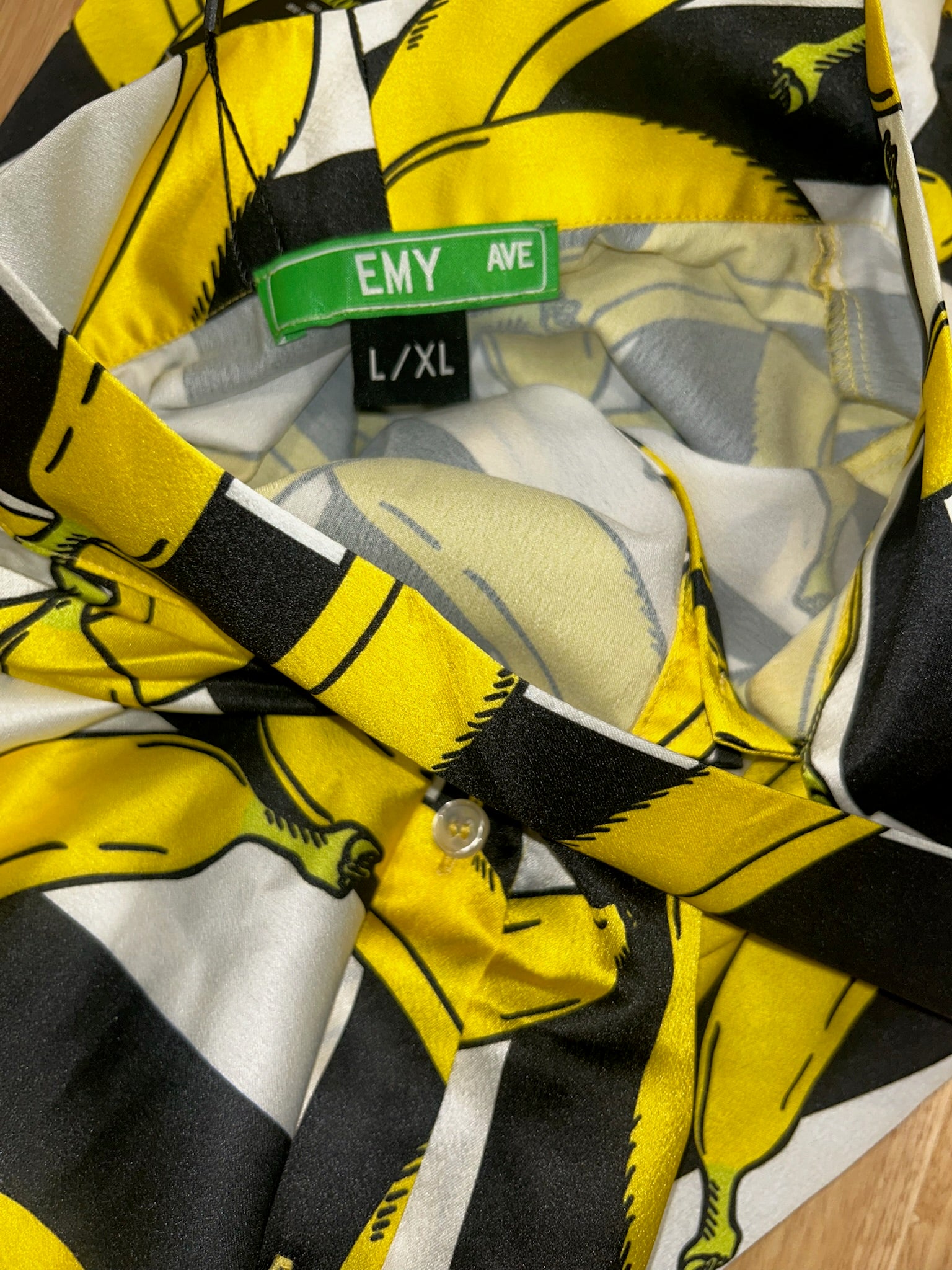 Bananas Satin TOP ONLY (Size L/XL) | VIP Warehouse Sale