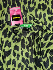 Green Cheetah Mesh Top (Size S/M) | VIP Warehouse Sale