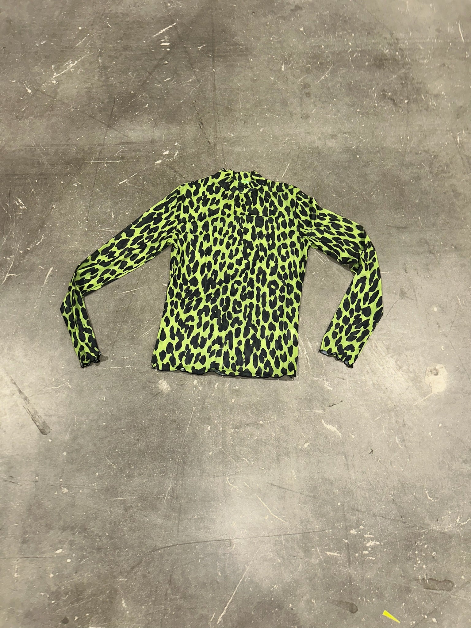 Green Cheetah Mesh Top (Size S/M) | VIP Warehouse Sale