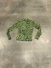 Green Cheetah Mesh Top (Size S/M) | VIP Warehouse Sale