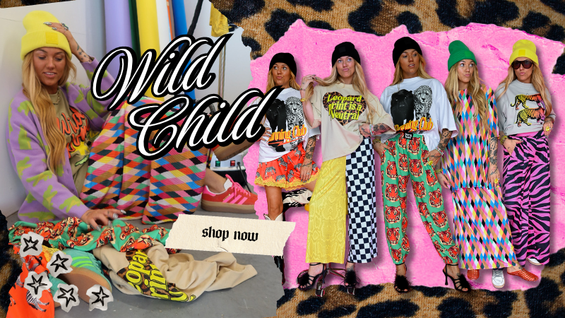 Burnt Toast Wild Child Collection including tops, bottoms, sets, jewelry and graphic tees featuring in house designs