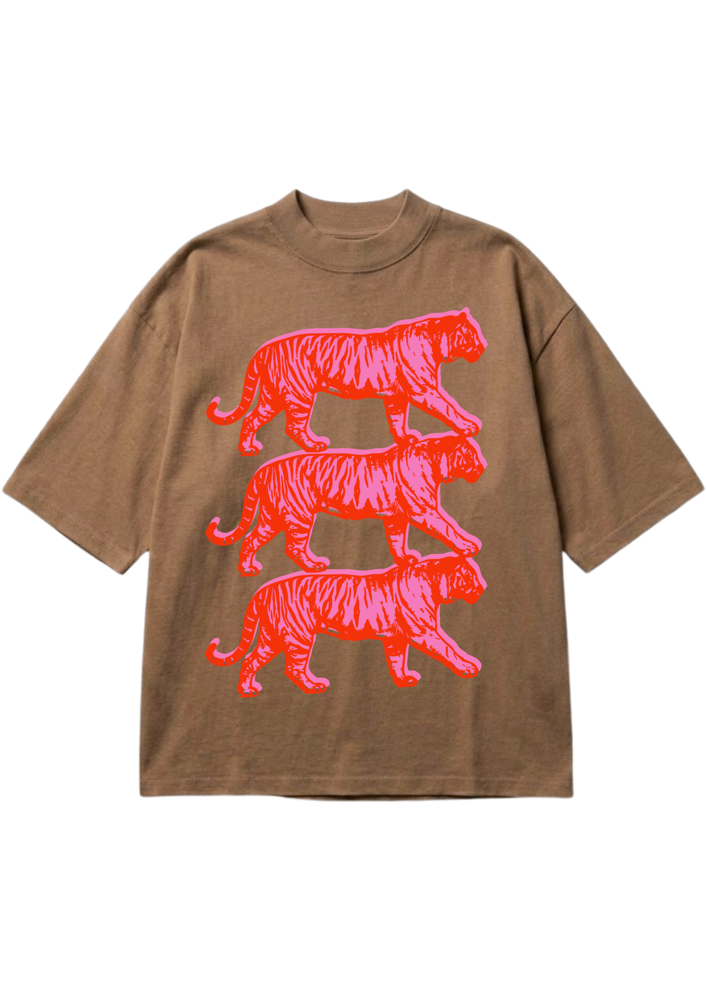 Triple Threat Ultra Oversized Boxy Tee (Latte)
